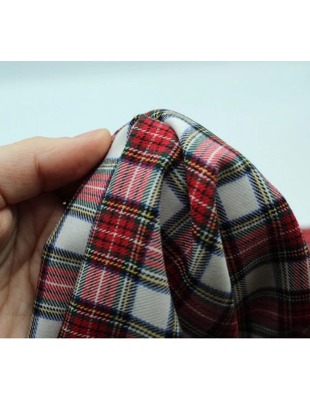 Tissu sergé de coton organique tartan