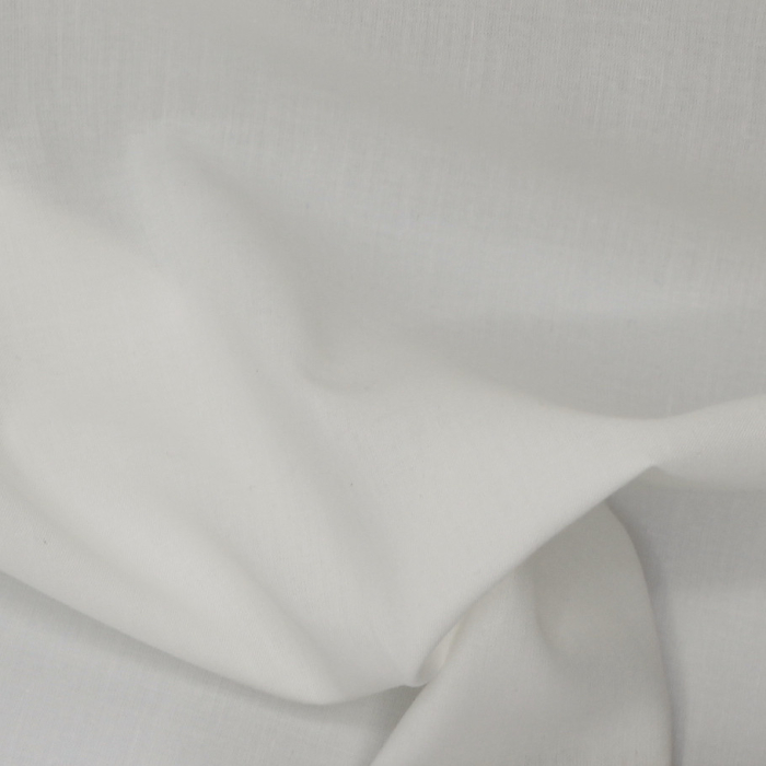 Voile de coton organique uni coloris écru