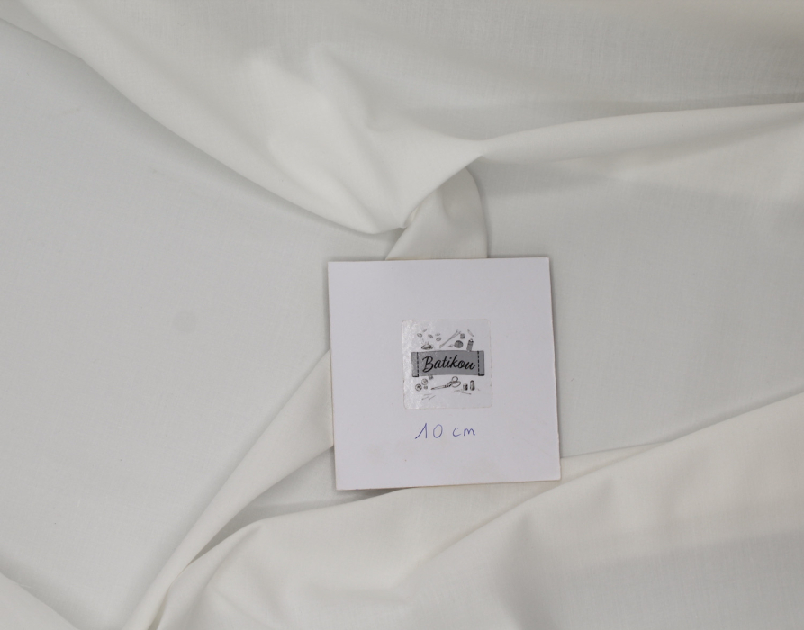 Voile de coton organique uni coloris écru