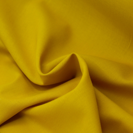 Voile de coton organique uni coloris moutarde Voile de coton organique uni coloris moutarde