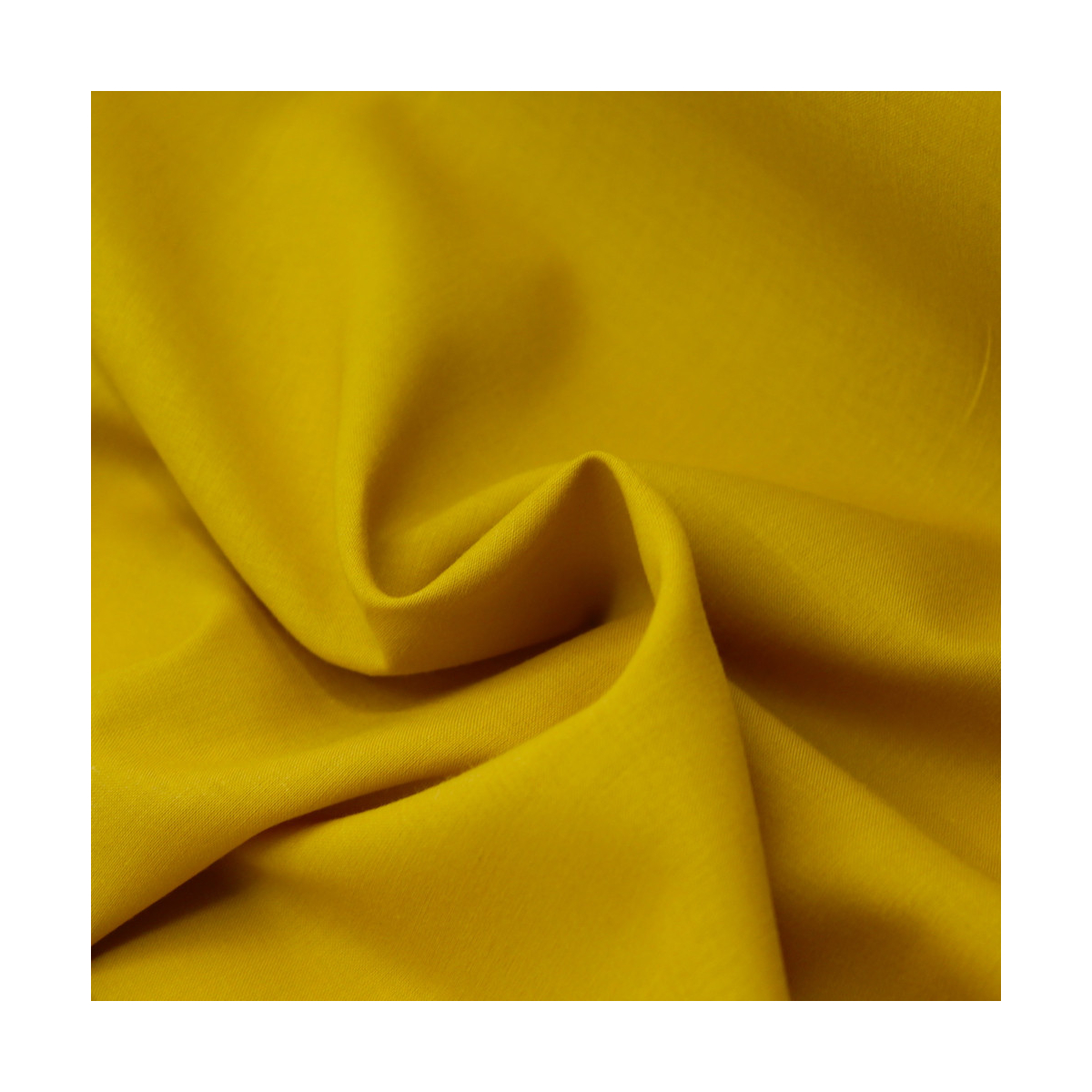 Voile de coton organique uni coloris moutarde Voile de coton organique uni coloris moutarde