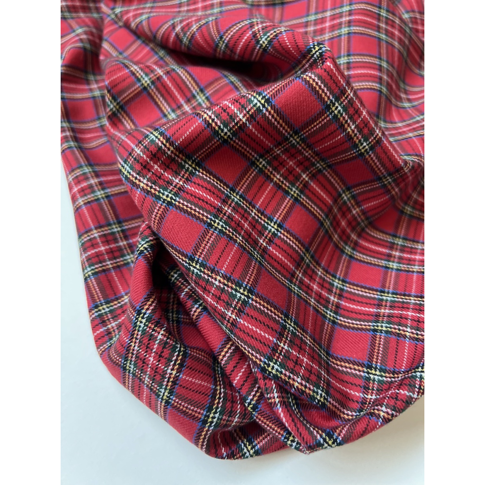 Santa - Tissu sergé de coton organique tartan Batikou - 3