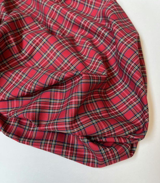 Santa - Tissu sergé de coton organique tartan Batikou - 6