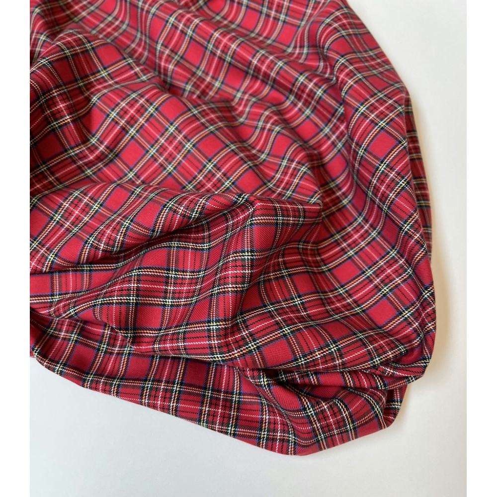 Santa - Tissu sergé de coton organique tartan Batikou - 6