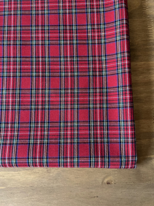 Santa - Tissu sergé de coton organique tartan Batikou - 7