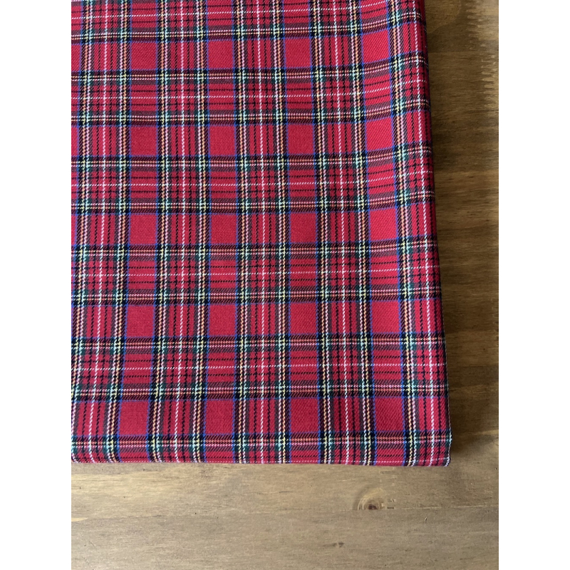 Santa - Tissu sergé de coton organique tartan Batikou - 7