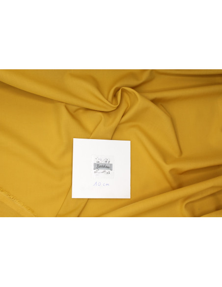 Voile de coton organique uni coloris moutarde