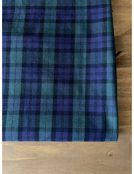 John - Tissu sergé de coton organique tartan