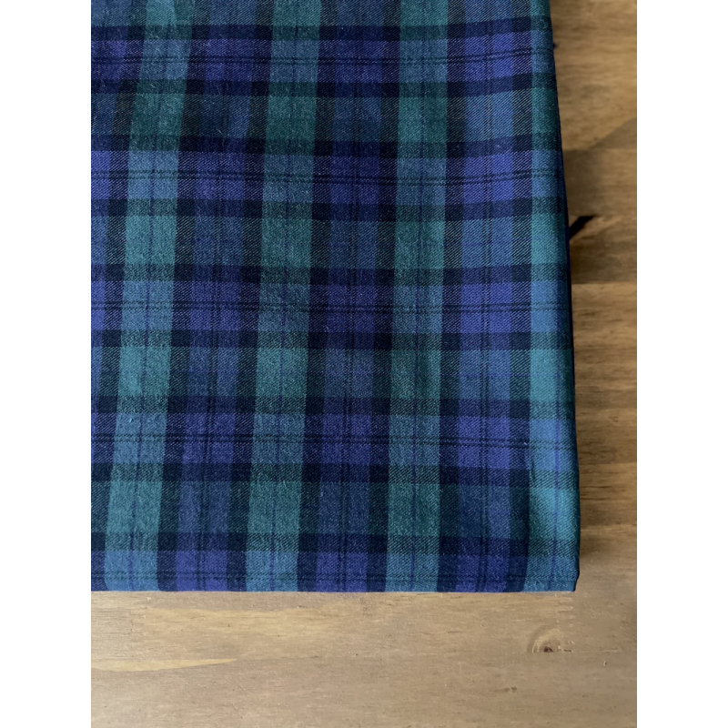 John - Tissu sergé de coton organique tartan