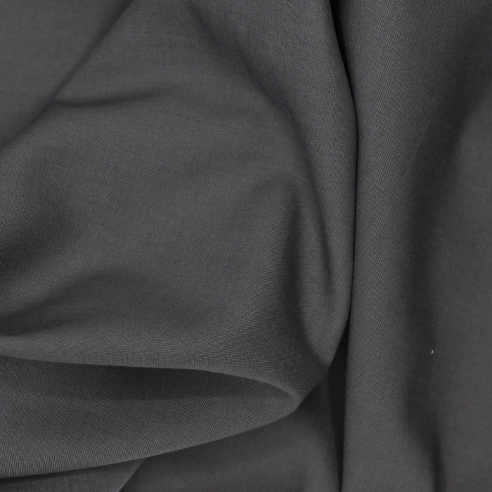 Voile de coton organique uni coloris gris acier