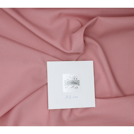 Voile de coton organique uni coloris rose blush Voile de coton organique uni coloris rose blush