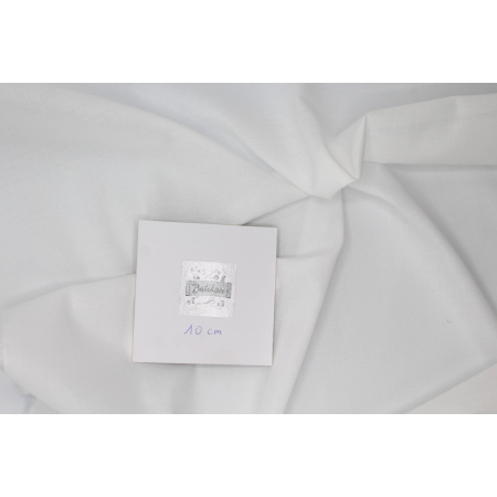 Voile de coton organique uni coloris blanc Voile de coton organique uni coloris blanc