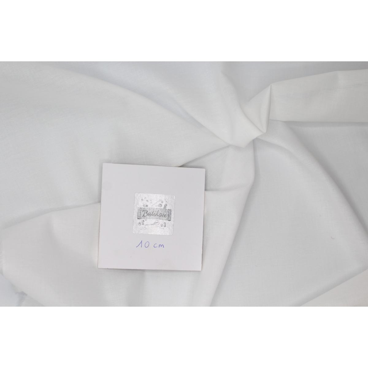 Voile de coton organique uni coloris blanc Voile de coton organique uni coloris blanc