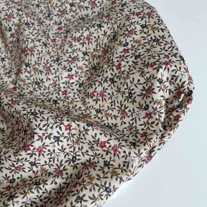 Lexie - Batiste de coton SILKYNE à imprimé fleuri Tissus issus de l'agriculture biologique  - 1