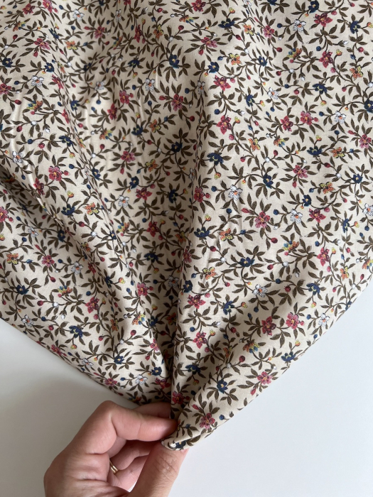Lexie - Batiste de coton SILKYNE à imprimé fleuri Tissus issus de l'agriculture biologique  - 3