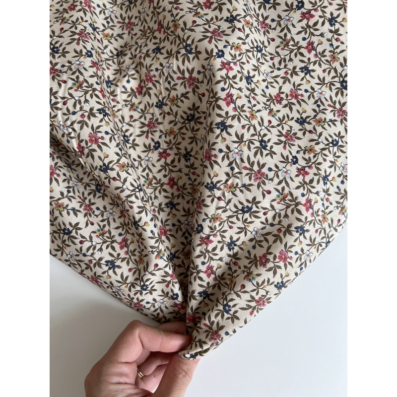 Lexie - Batiste de coton SILKYNE à imprimé fleuri Tissus issus de l'agriculture biologique  - 3