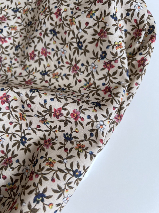 Lexie - Batiste de coton SILKYNE à imprimé fleuri Tissus issus de l'agriculture biologique  - 6