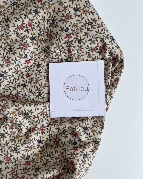 Lexie - Batiste de coton SILKYNE à imprimé fleuri Tissus issus de l'agriculture biologique  - 7