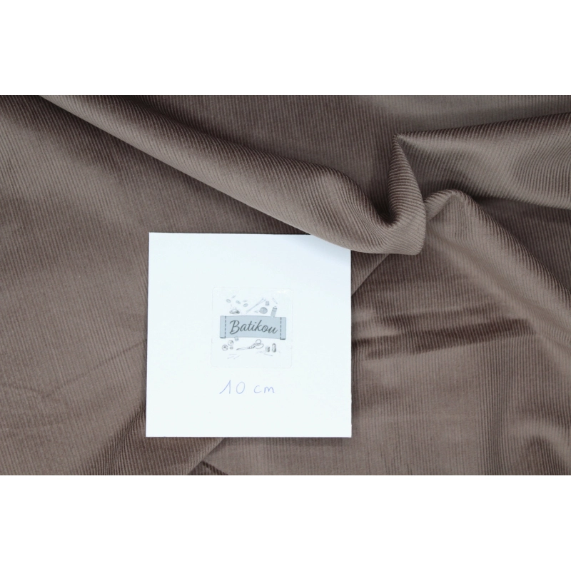 Velours grosses côtes coton coloris TAUPE