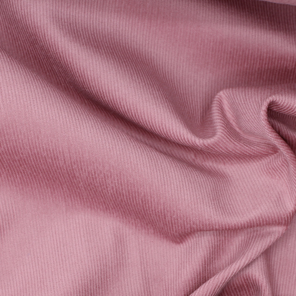 Velours milleraies coton organique coloris vieux rose