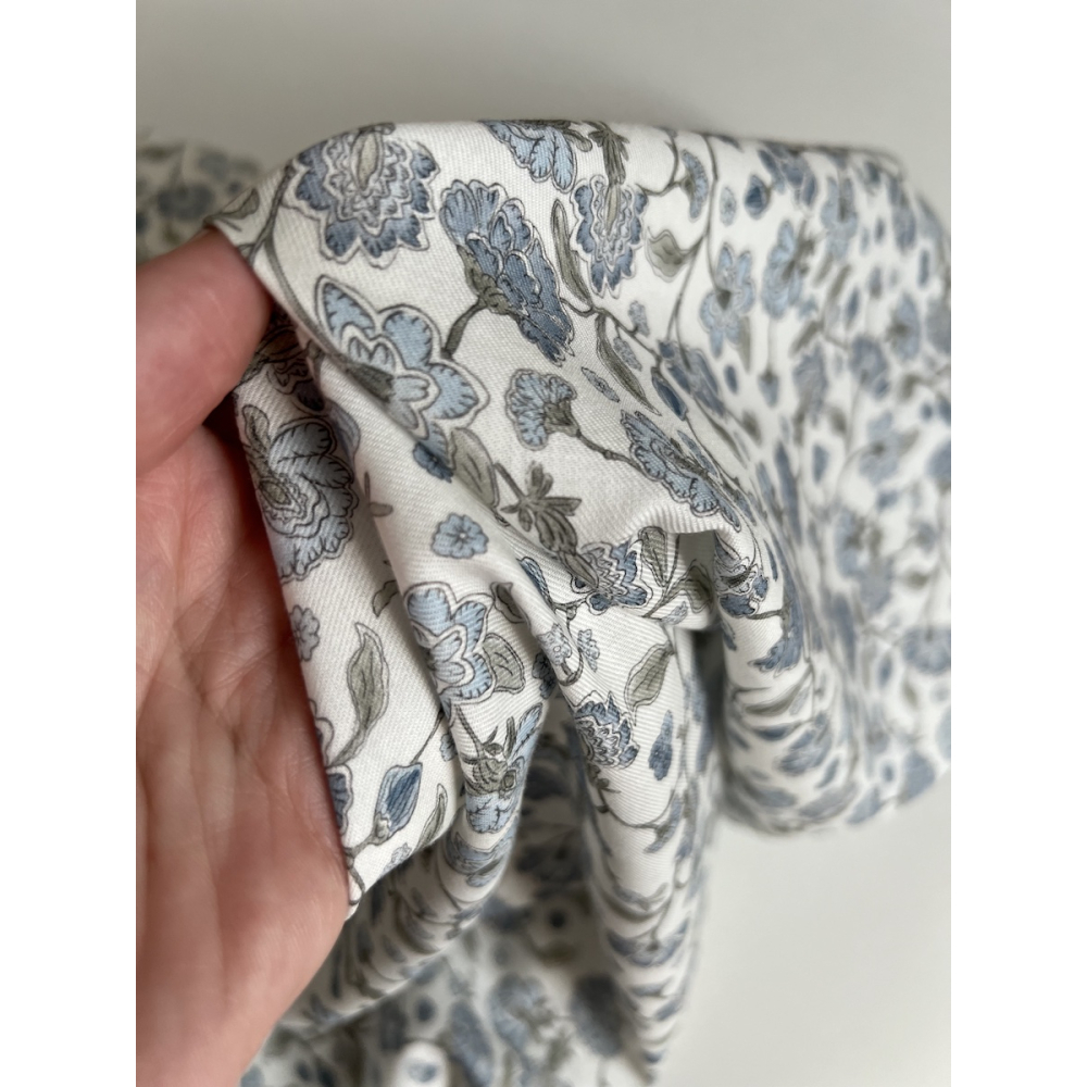 Tissu Twill Coton Organique Imprim Fleuri Serg Couture M Tre Kali