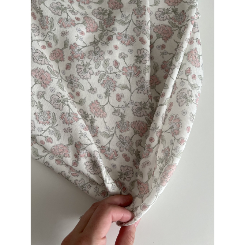 Tissu Twill Coton Organique Imprim Fleuri Serg Couture M Tre Kali