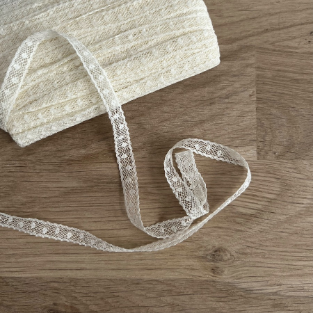 Dentelle française crème 8mm x 1m Batikou - 1 Dentelle française crème 8mm x 1m Batikou - 1