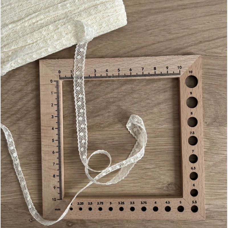 Dentelle française crème 8mm x 1m Batikou - 3