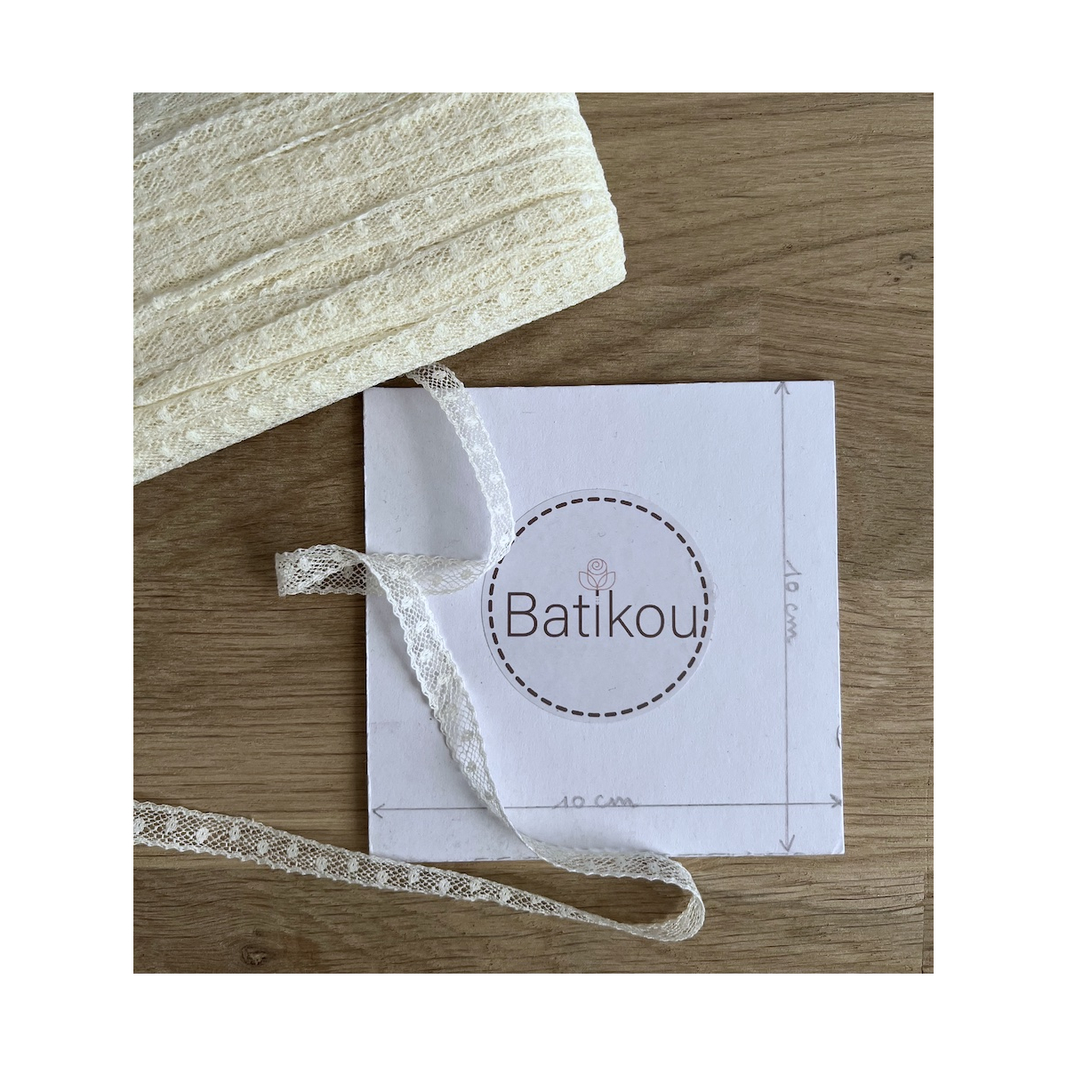Dentelle française crème 8mm x 1m Batikou - 4 Dentelle française crème 8mm x 1m Batikou - 4