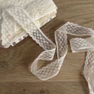 Dentelle française crème 25mm x 1m Batikou - 1