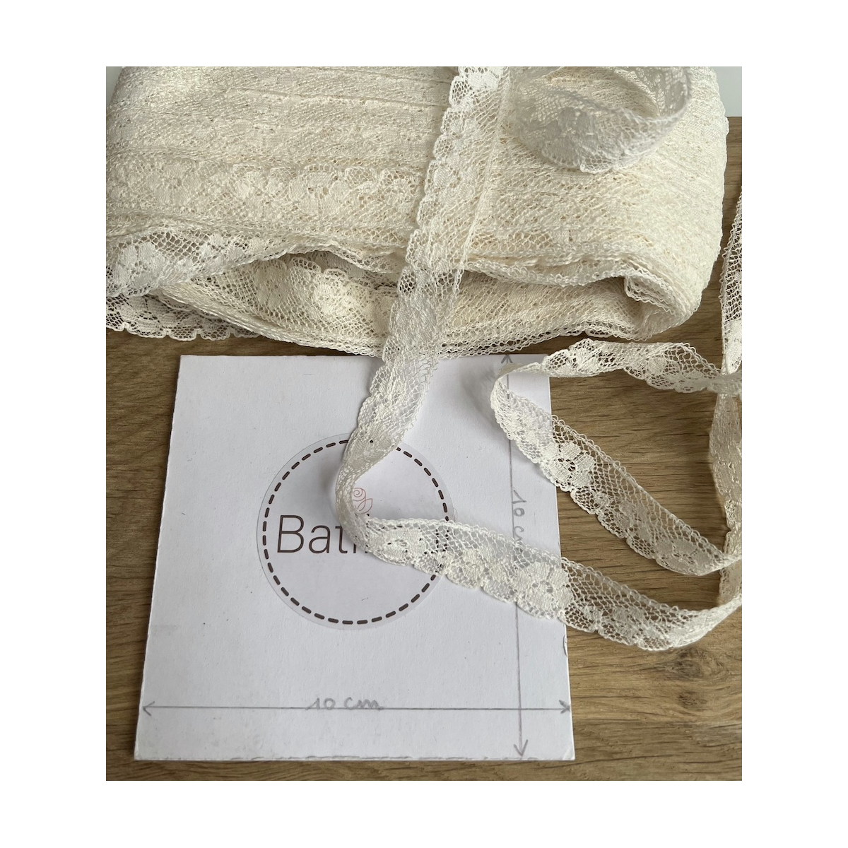 Dentelle française crème 15mm x 1m Batikou - 4 Dentelle française crème 15mm x 1m Batikou - 4