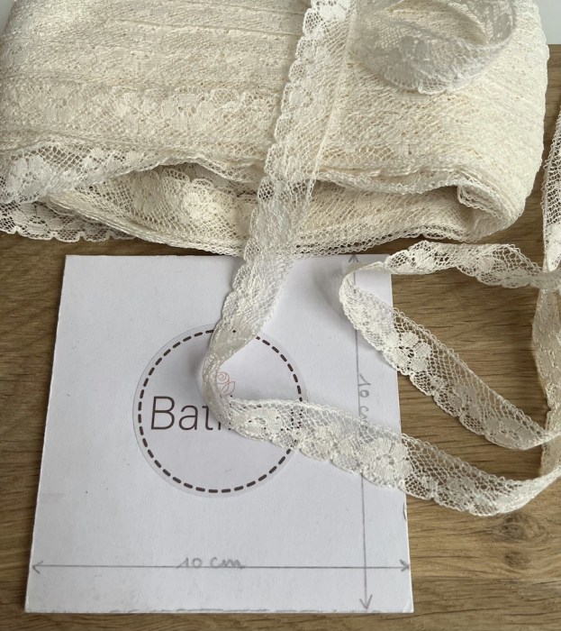 Dentelle française crème 15mm x 1m Batikou - 4