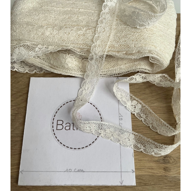Dentelle française crème 15mm x 1m Batikou - 4