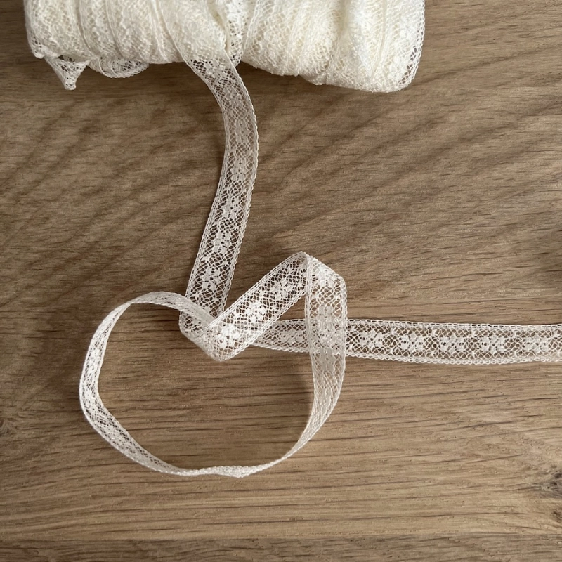 Dentelle française crème 12mm x 1m Batikou - 1