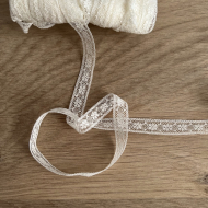 Dentelle française crème 12mm x 1m Batikou - 1