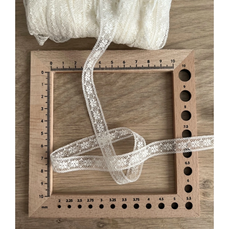 Dentelle française crème 12mm x 1m Batikou - 2