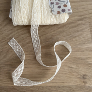 Dentelle française crème 13mm x 1m Batikou - 1