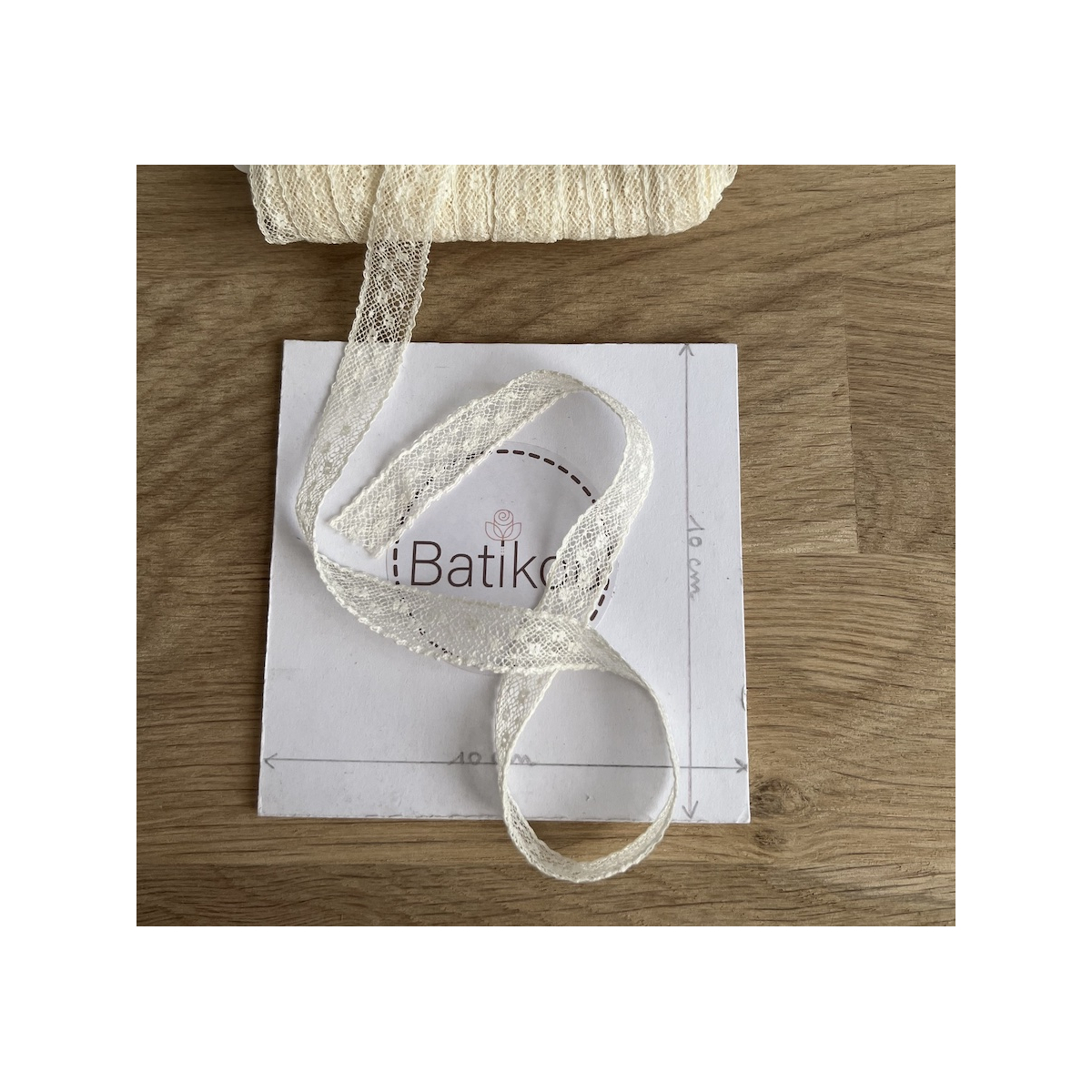 Dentelle française crème 13mm x 1m Batikou - 4 Dentelle française crème 13mm x 1m Batikou - 4