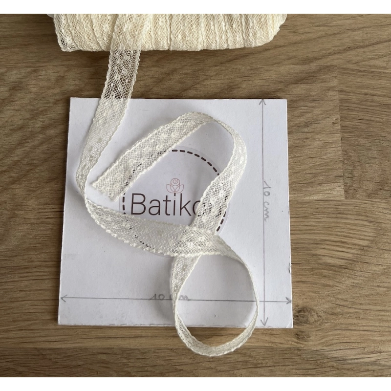 Dentelle française crème 13mm x 1m Batikou - 4