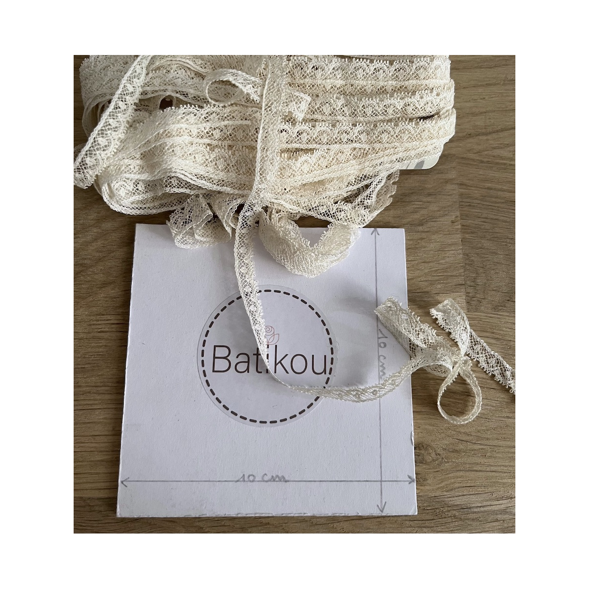 Dentelle française crème 8mm x 1m Batikou - 3 Dentelle française crème 8mm x 1m Batikou - 3