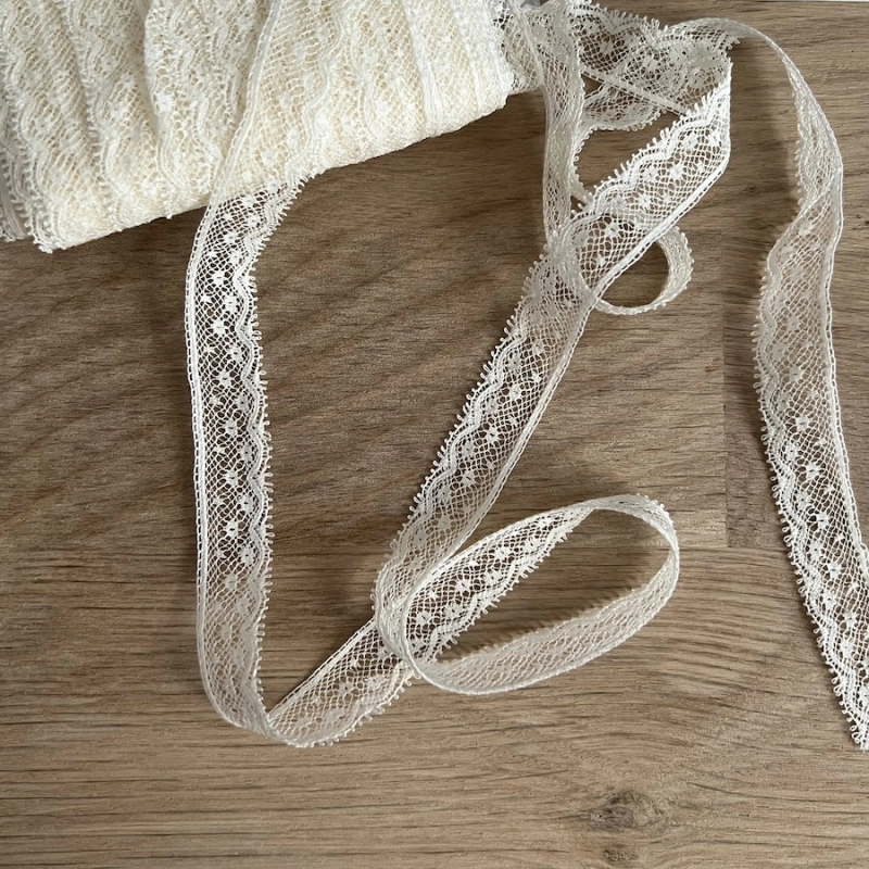 Dentelle française crème 15mm x 1m Batikou - 2