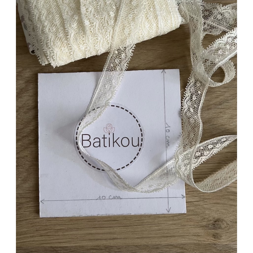 Dentelle française crème 15mm x 1m Batikou - 4