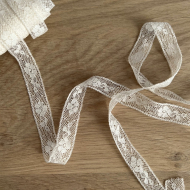 Dentelle française crème 16mm x 1m Batikou - 1
