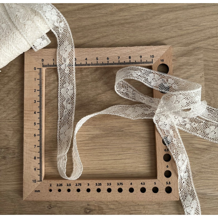 Dentelle française crème 16mm x 1m Batikou - 3