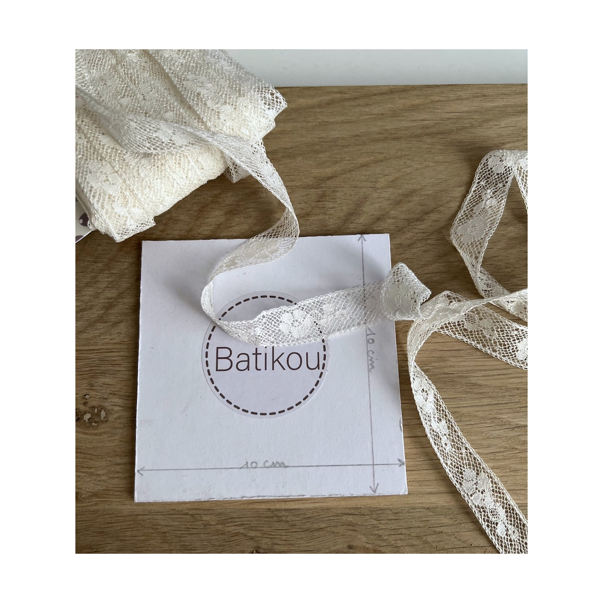 Dentelle française crème 16mm x 1m Batikou - 4 Dentelle française crème 16mm x 1m Batikou - 4