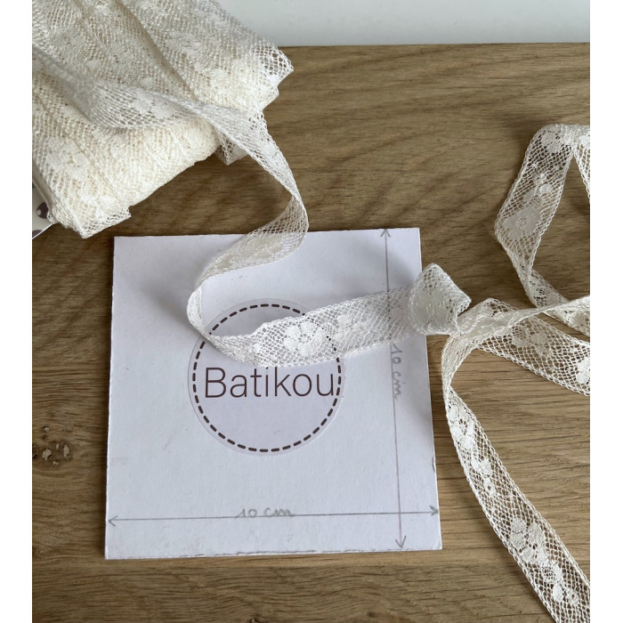 Dentelle française crème 16mm x 1m Batikou - 4