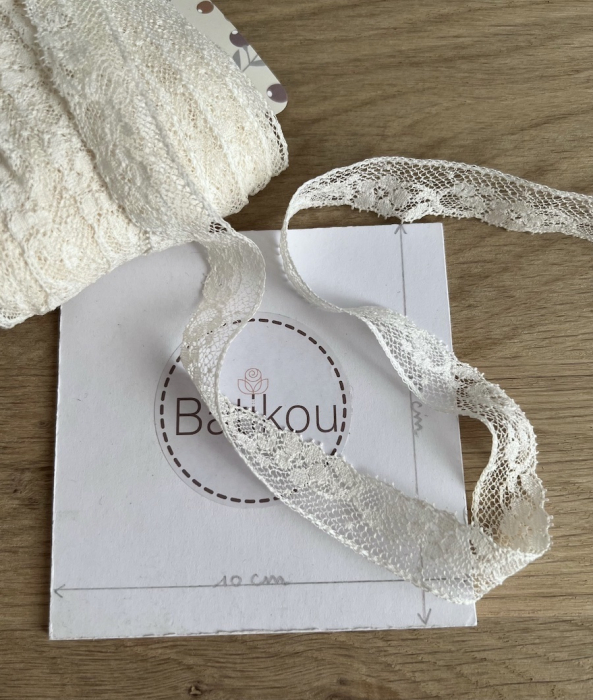 Dentelle française crème 18mm x 1m Batikou - 3