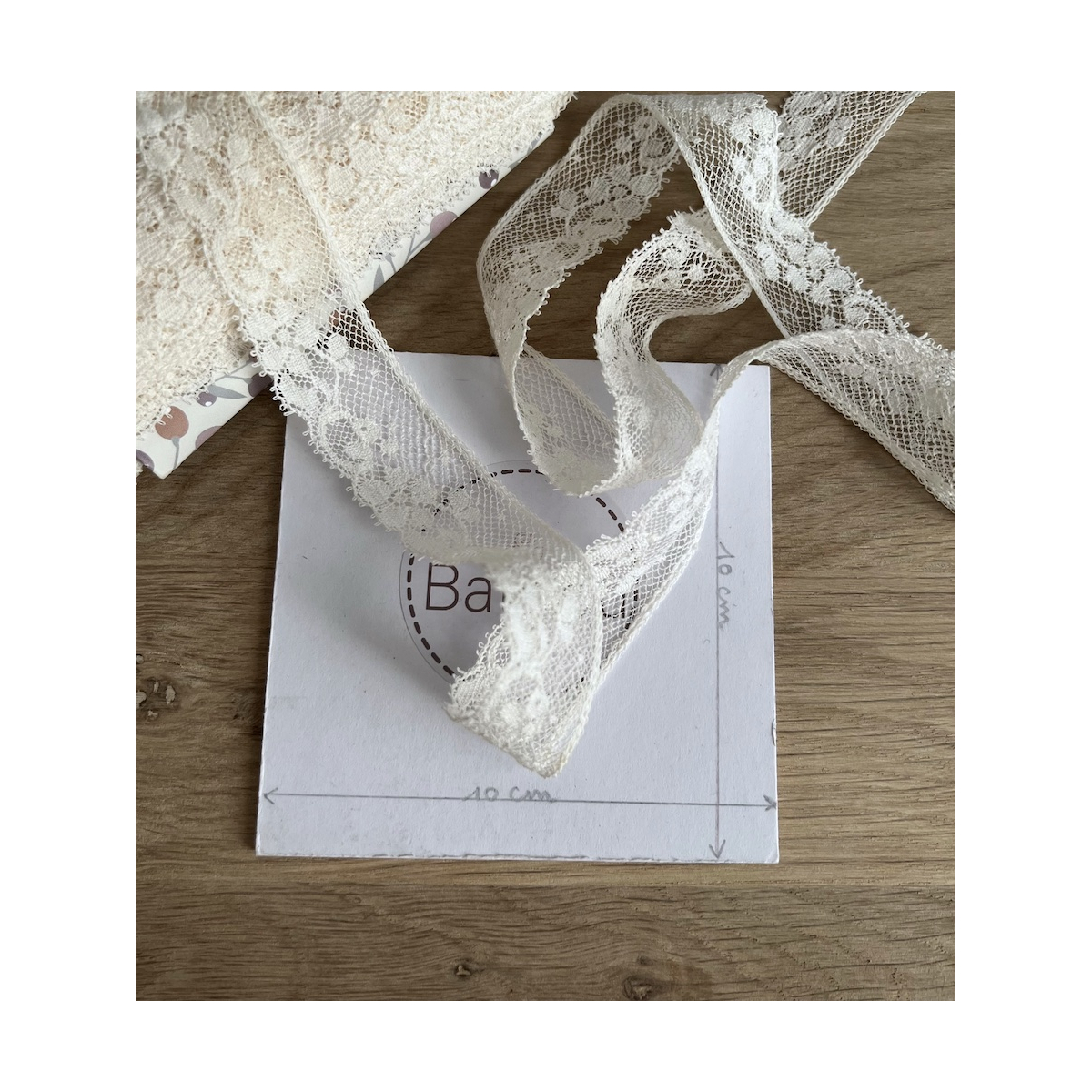 Dentelle française crème 24mm x 1m Batikou - 3 Dentelle française crème 24mm x 1m Batikou - 3