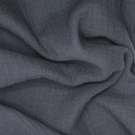 Double gaze de coton BIO unie gris météorite Double gaze de coton BIO unie gris météorite