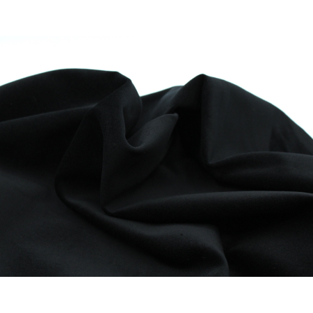 Velours ras coton organique coloris Noir intense Velours ras coton organique coloris Noir intense